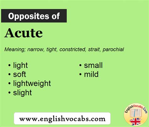 antonyms of acute